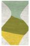 Judy Ross Hand-Knotted Custom Wool Totem Rug cream/celery/spring green/yellow